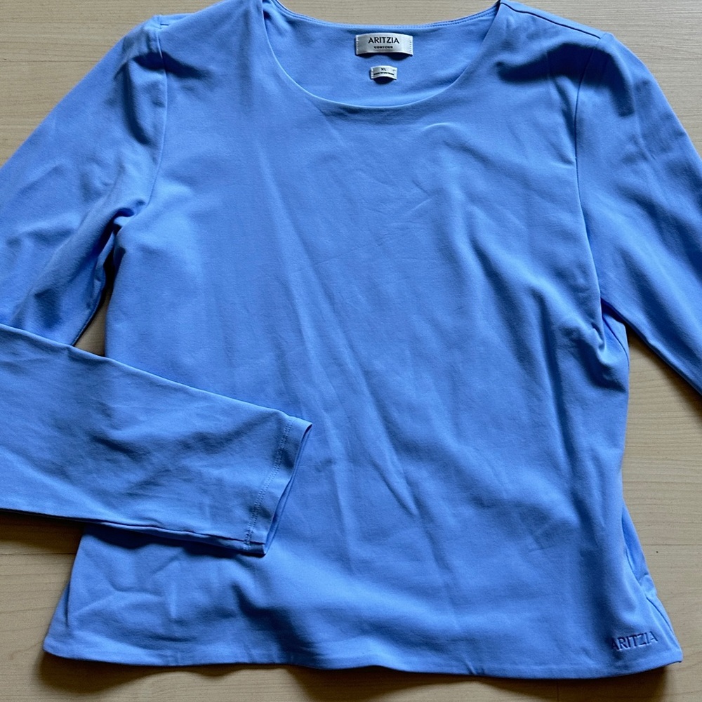 Aritzia Sky Blue Long Sleeve Shirt